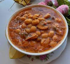 خوراک لوبیا با قارچ 1 پرس